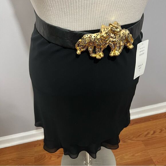 NWT MSK Clothing, Ltd. tiered ruffle black skirt - L - Picture 6 of 12